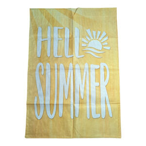Hello Summer Flag- Bright Yellow Sunshine to Welcome Summer-Yard Flag Decoration